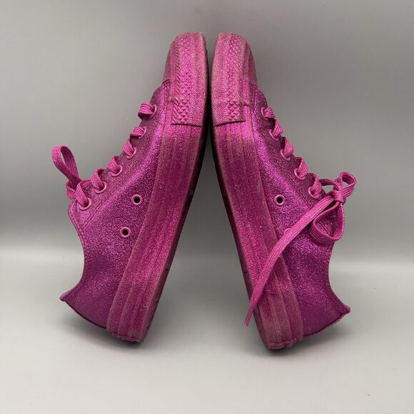 Converse Chuck Taylor All Star Shoes Womens Size 7 Pink Glitter Low Top 164550C - Picture 8 of 13